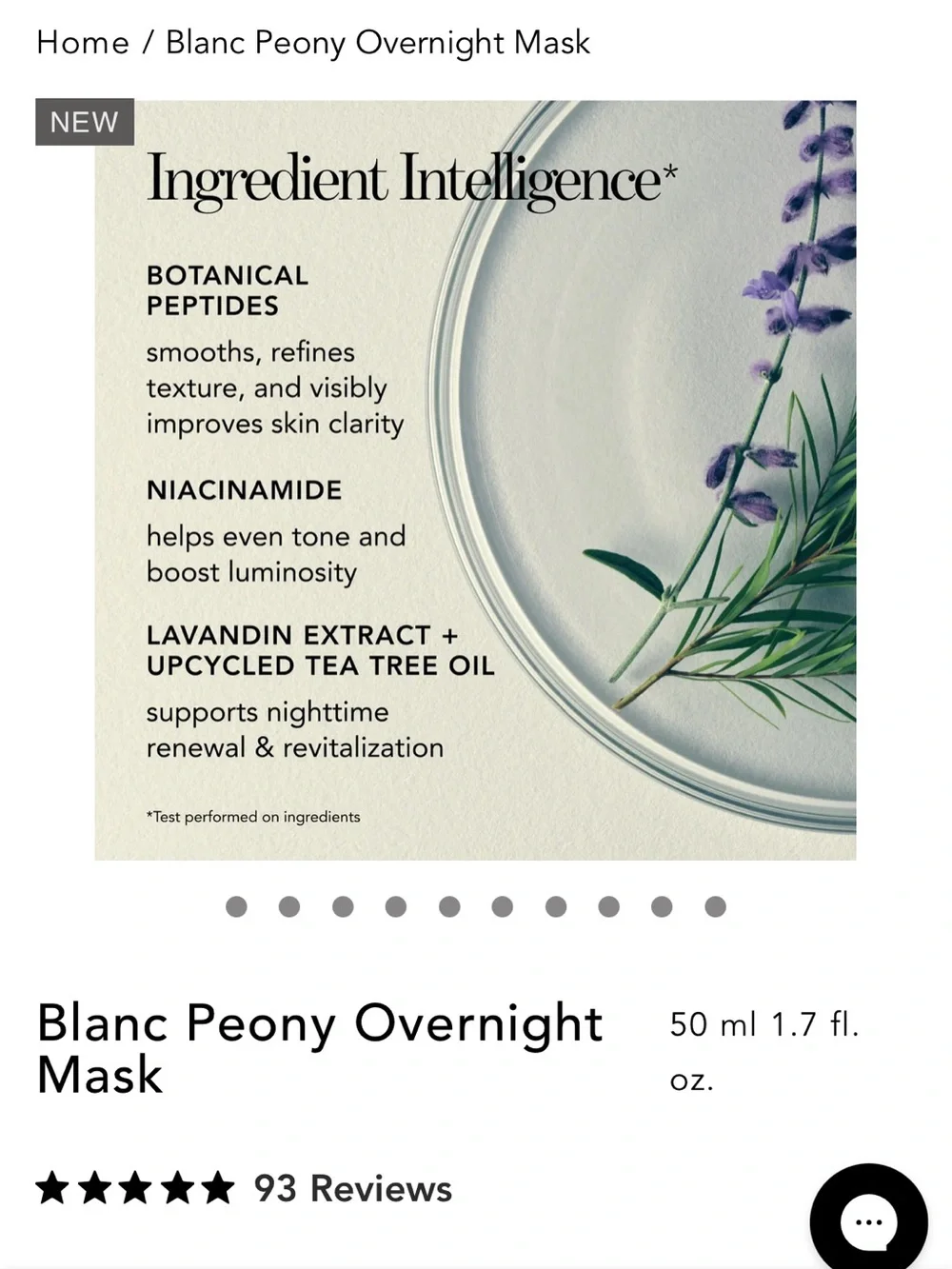 Chantecaille Blanc Peony Overnight Mask — White